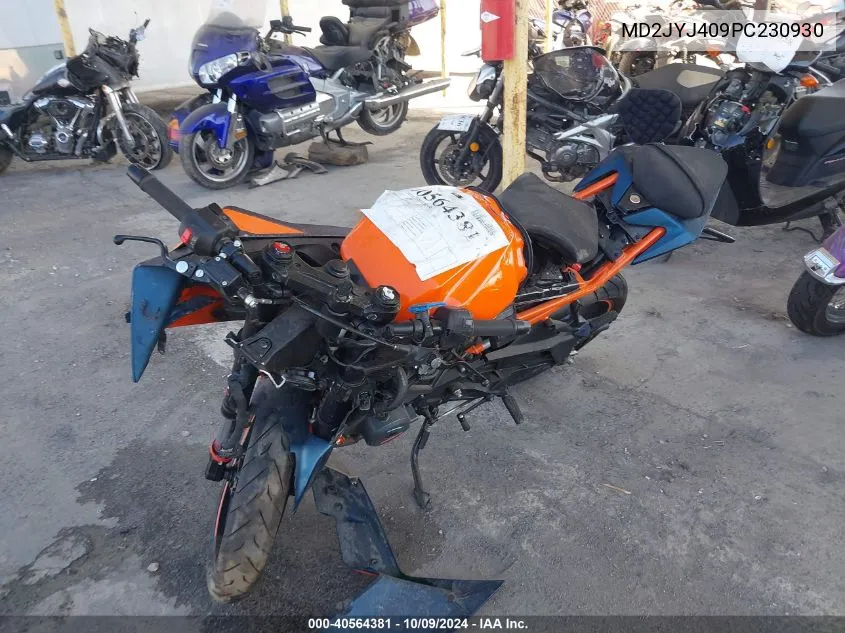 2023 Ktm 390 Rc VIN: MD2JYJ409PC230930 Lot: 40564381