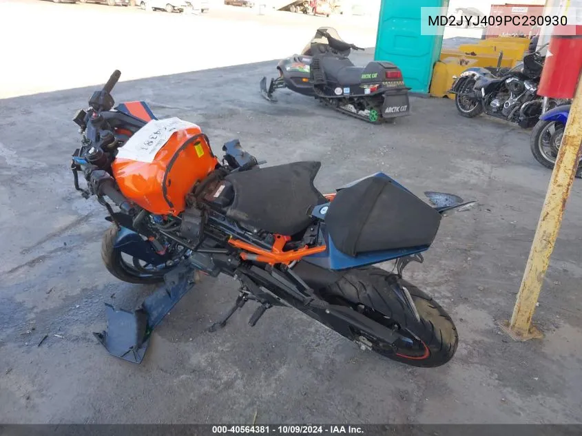 2023 Ktm 390 Rc VIN: MD2JYJ409PC230930 Lot: 40564381