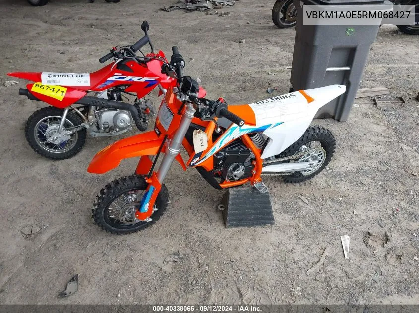 2024 Ktm Sx-E 5 VIN: VBKM1A0E5RM068427 Lot: 40338065