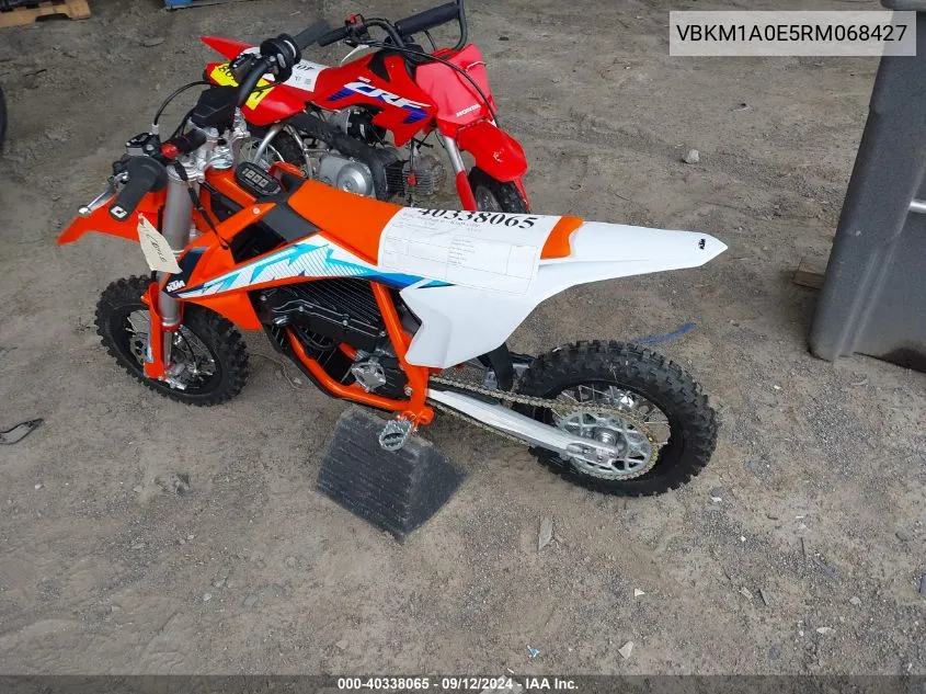 2024 Ktm Sx-E 5 VIN: VBKM1A0E5RM068427 Lot: 40338065