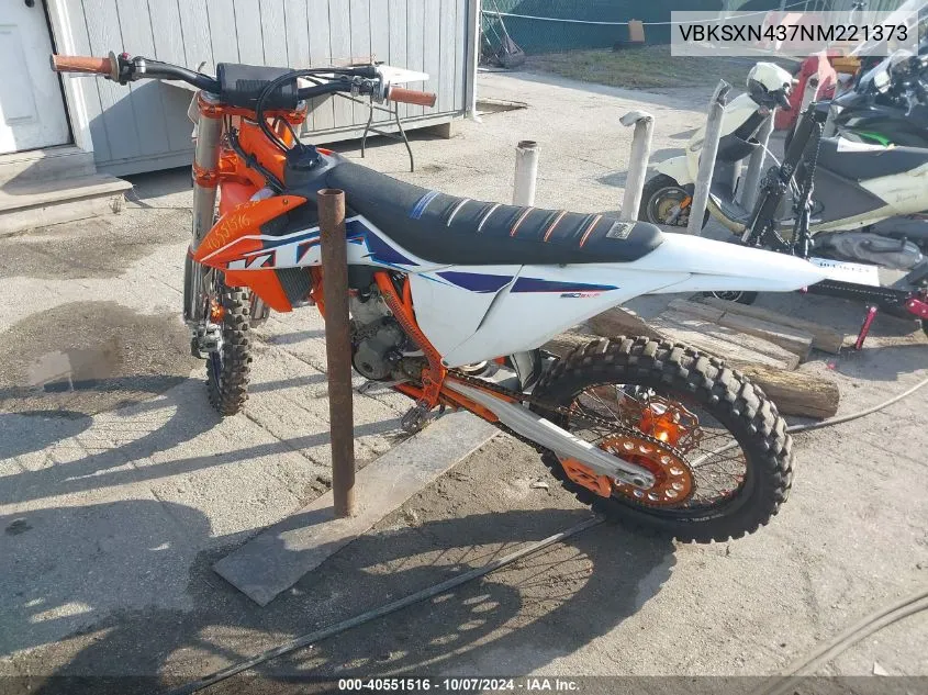 2022 Ktm 350 Sx-F VIN: VBKSXN437NM221373 Lot: 40551516