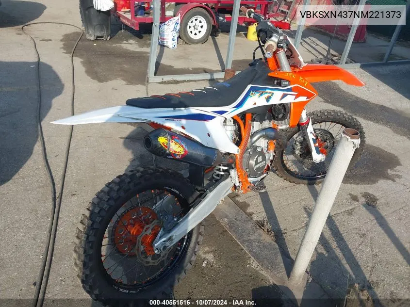 2022 Ktm 350 Sx-F VIN: VBKSXN437NM221373 Lot: 40551516