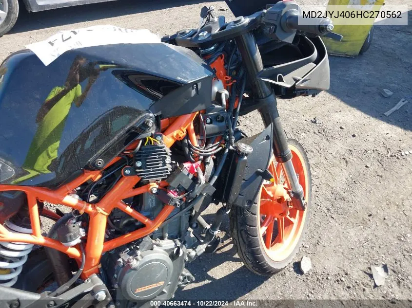 2017 Ktm 390 Duke VIN: MD2JYJ406HC270562 Lot: 40663474