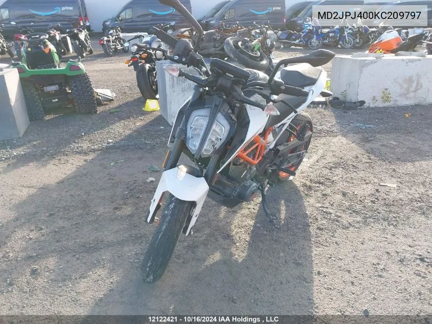 2019 Ktm 390 Duke VIN: MD2JPJ400KC209797 Lot: 12122421