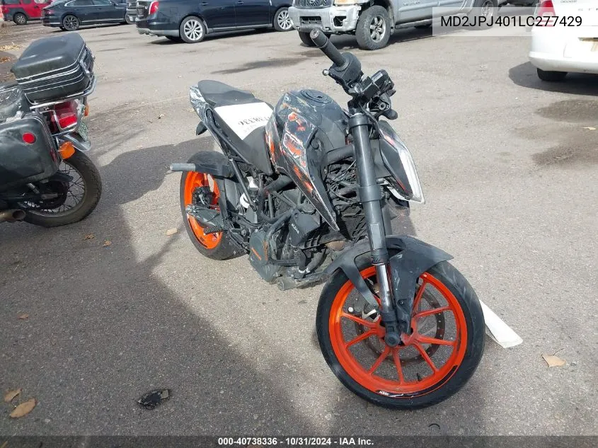 2020 Ktm 390 Duke VIN: MD2JPJ401LC277429 Lot: 40738336