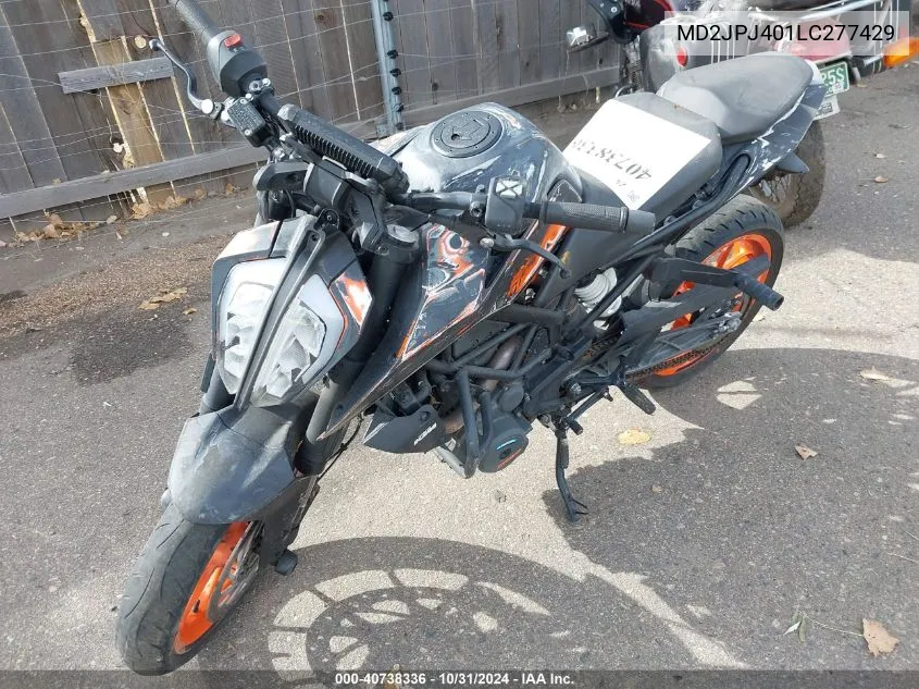 2020 Ktm 390 Duke VIN: MD2JPJ401LC277429 Lot: 40738336