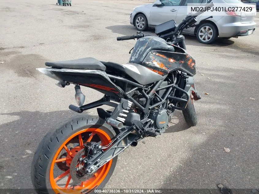 2020 Ktm 390 Duke VIN: MD2JPJ401LC277429 Lot: 40738336