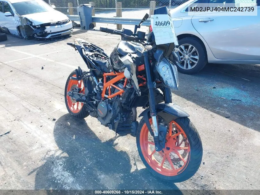 2021 Ktm 390 Duke VIN: MD2JPJ404MC242739 Lot: 40609268