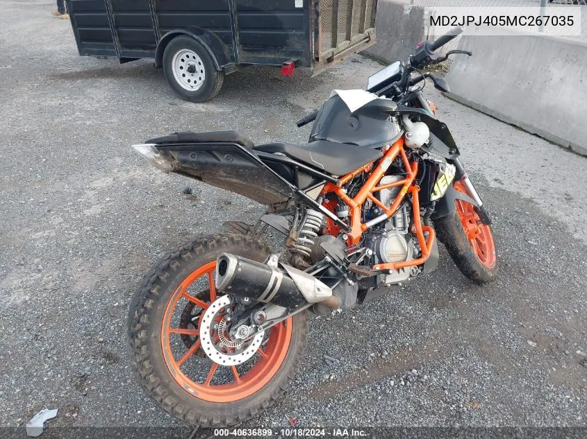 2021 Ktm 390 Duke VIN: MD2JPJ405MC267035 Lot: 40636899