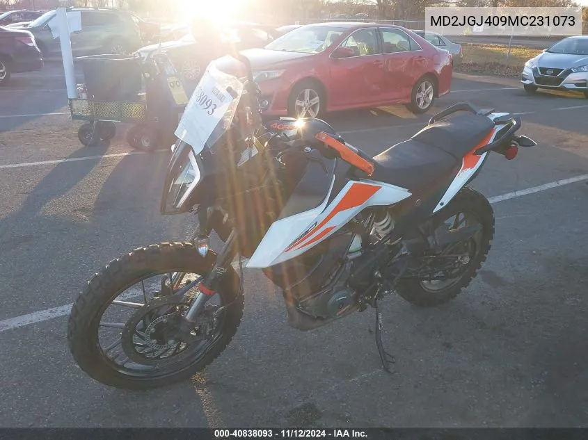 2021 Ktm 390 Adventure VIN: MD2JGJ409MC231073 Lot: 40838093