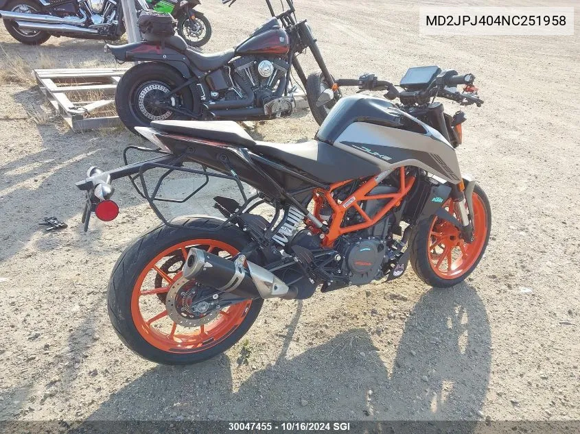 2022 Ktm 390 Duke VIN: MD2JPJ404NC251958 Lot: 30047455