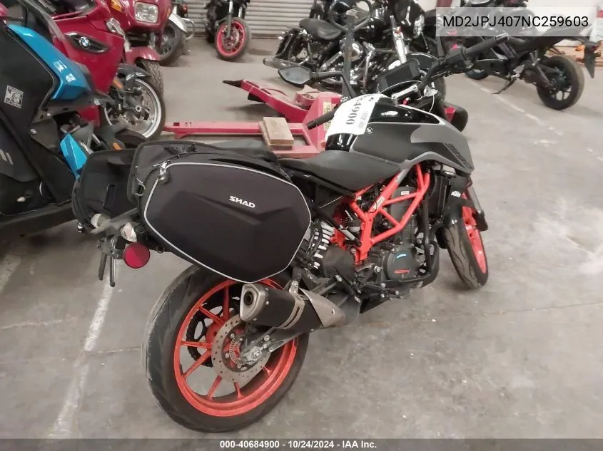 2022 Ktm 390 Duke VIN: MD2JPJ407NC259603 Lot: 40684900