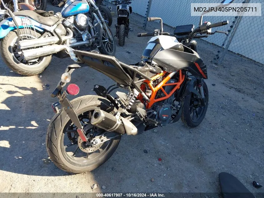 2023 Ktm 390 Duke VIN: MD2JPJ405PN205711 Lot: 40617907