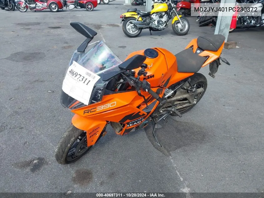 2023 Ktm 390 Rc VIN: MD2JYJ401PC230372 Lot: 40697311