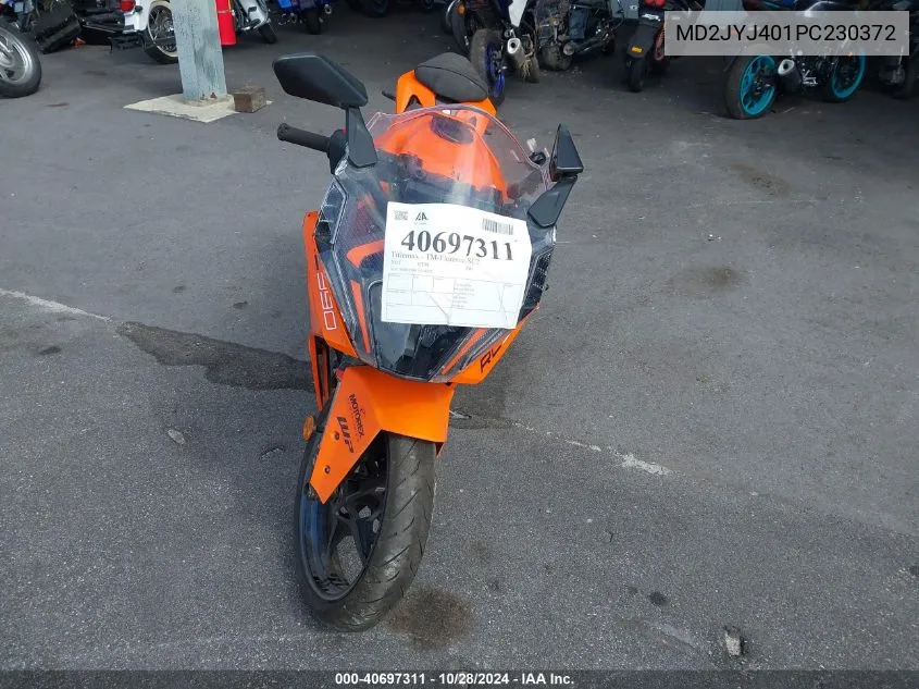 2023 Ktm 390 Rc VIN: MD2JYJ401PC230372 Lot: 40697311