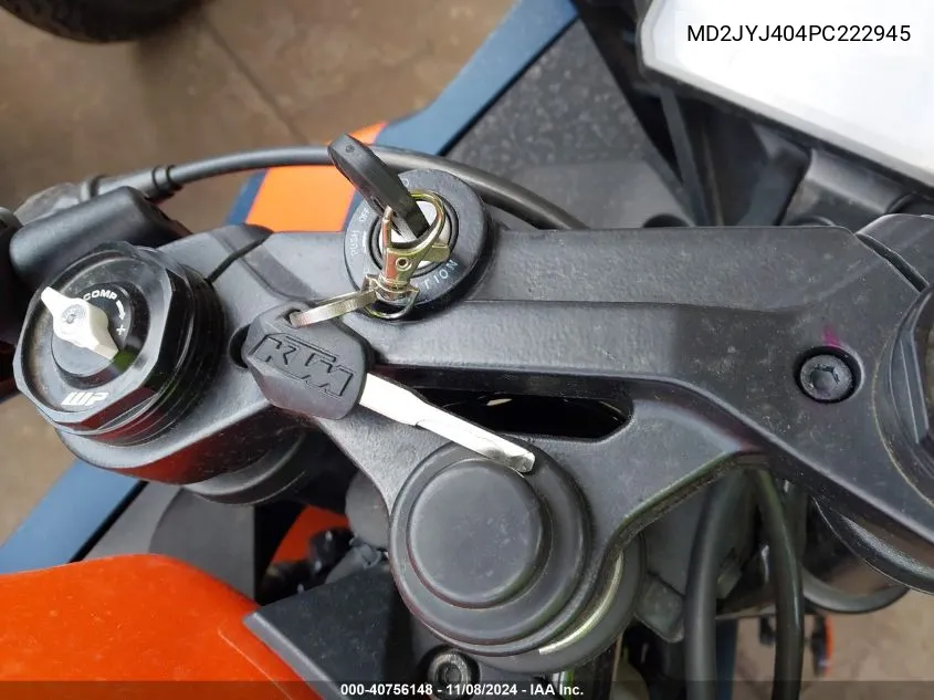 2023 Ktm 390 Rc VIN: MD2JYJ404PC222945 Lot: 40756148