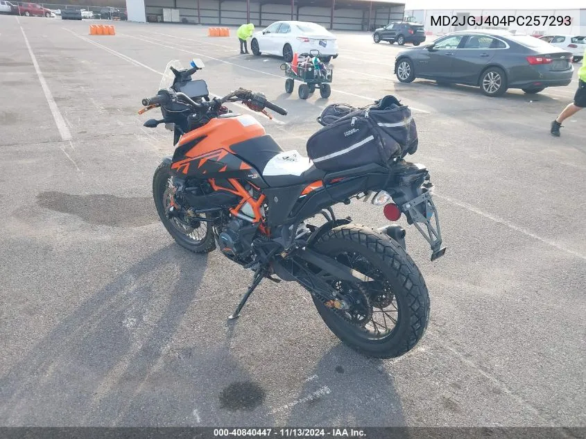 2023 Ktm 390 Adventure VIN: MD2JGJ404PC257293 Lot: 40840447