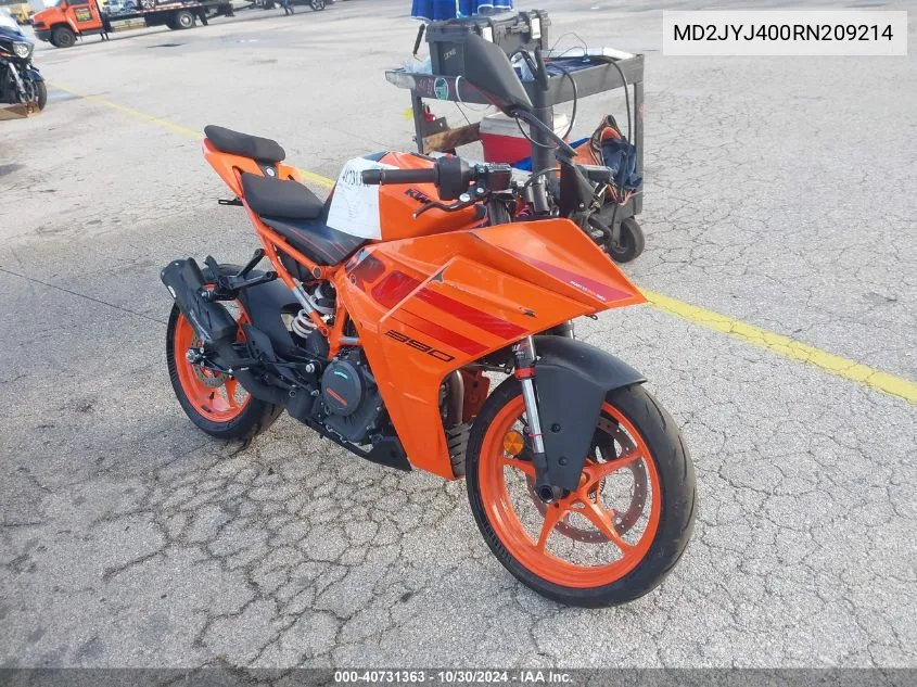 2024 Ktm 390 Rc VIN: MD2JYJ400RN209214 Lot: 40731363