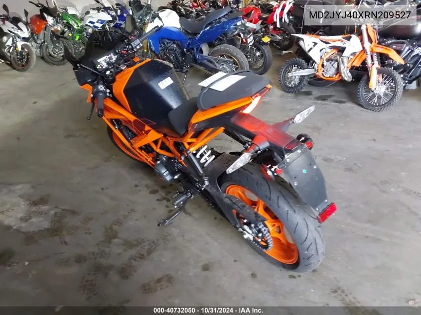 2024 Ktm 390 Rc VIN: MD2JYJ40XRN209527 Lot: 40732050