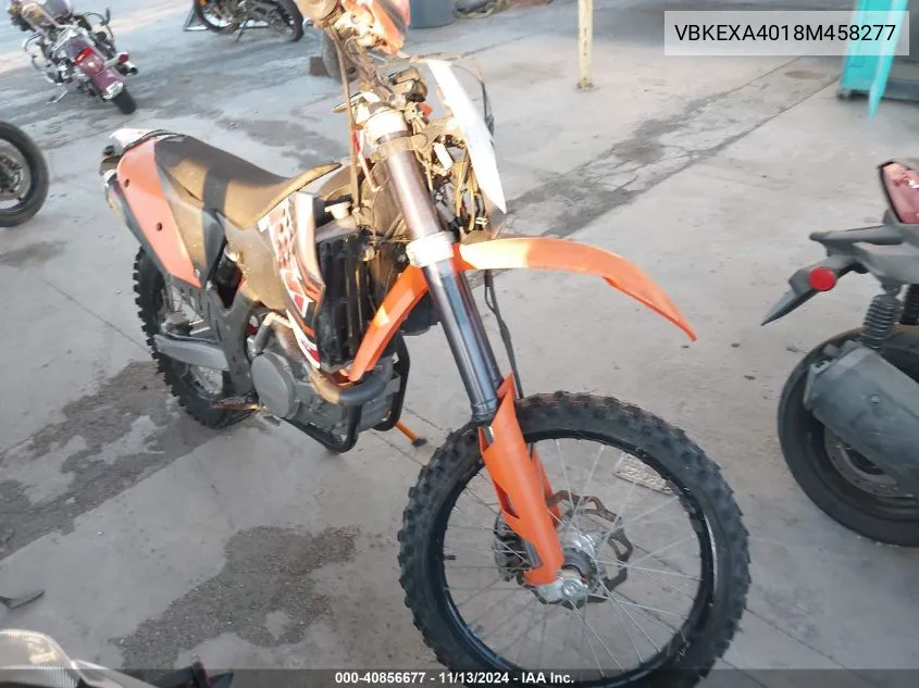 2008 Ktm 450 Exc Racing VIN: VBKEXA4018M458277 Lot: 40856677