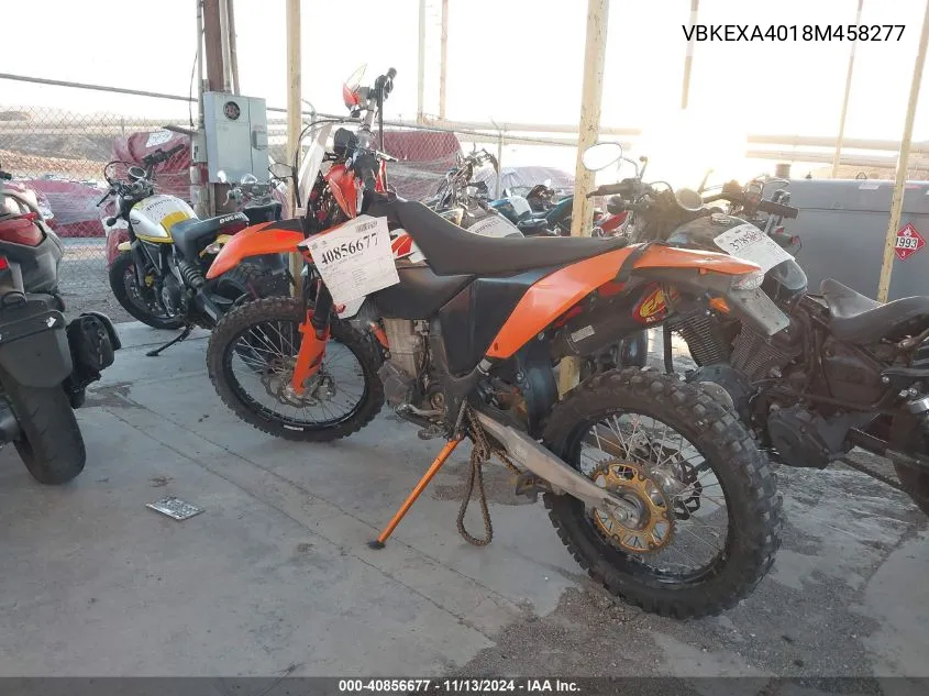 2008 Ktm 450 Exc Racing VIN: VBKEXA4018M458277 Lot: 40856677