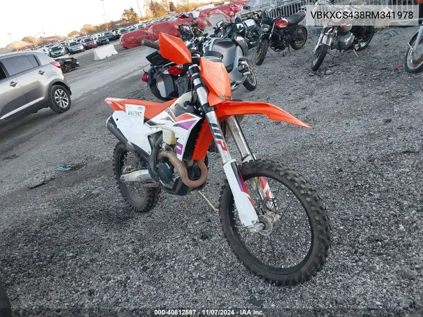 2024 Ktm 450 Xc-F VIN: VBKXCS438RM341978 Lot: 40812587