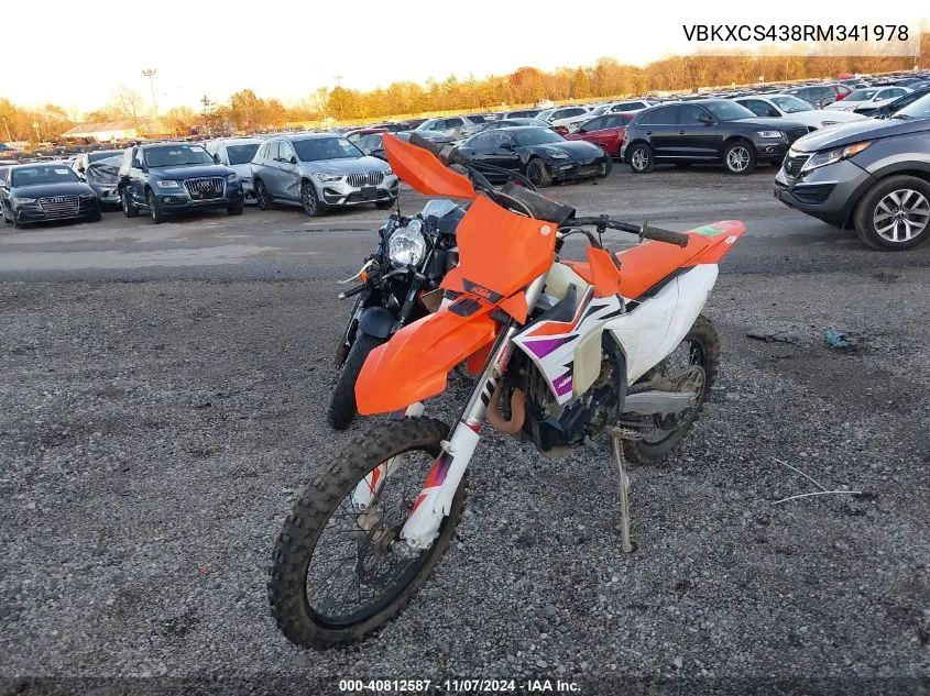 2024 Ktm 450 Xc-F VIN: VBKXCS438RM341978 Lot: 40812587