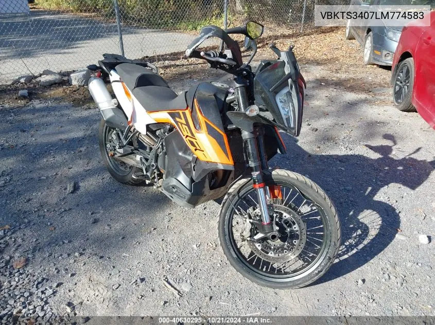 2020 Ktm 790 Adventure VIN: VBKTS3407LM774583 Lot: 40630295