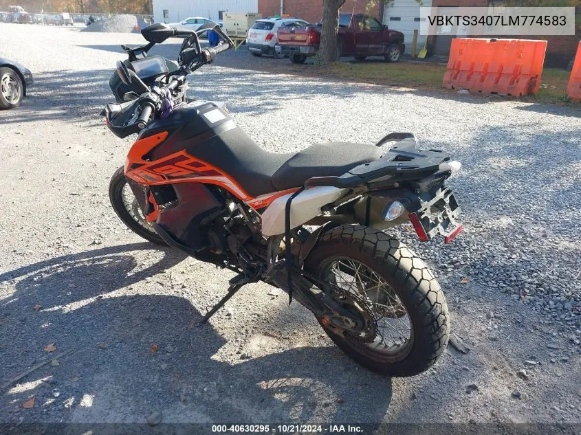 2020 Ktm 790 Adventure VIN: VBKTS3407LM774583 Lot: 40630295