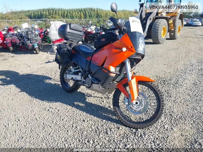 2007 Ktm 950 Adventure VIN: VBKVA44077M935960 Lot: 40566727