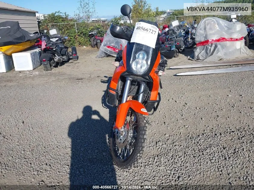 2007 Ktm 950 Adventure VIN: VBKVA44077M935960 Lot: 40566727