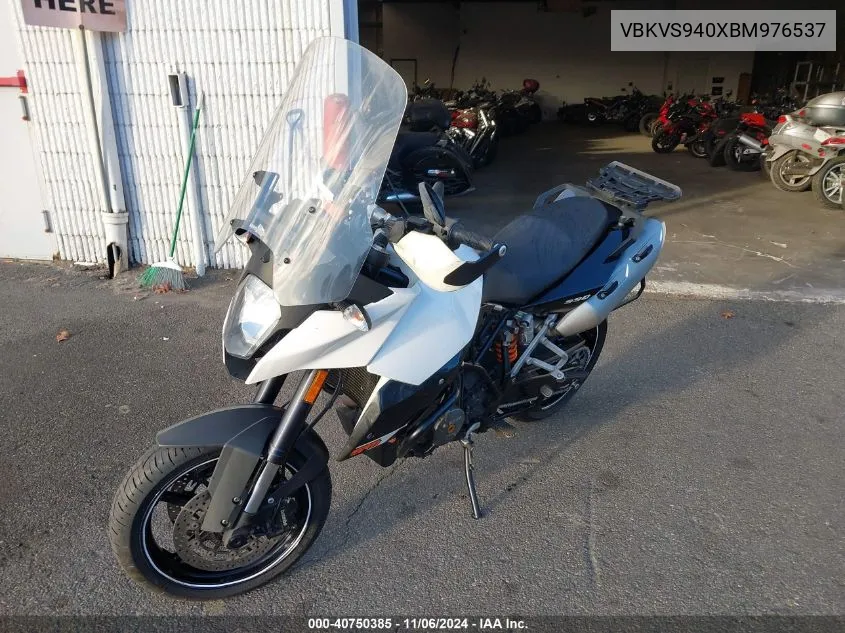 2011 Ktm 990 Supermoto/T VIN: VBKVS940XBM976537 Lot: 40750385