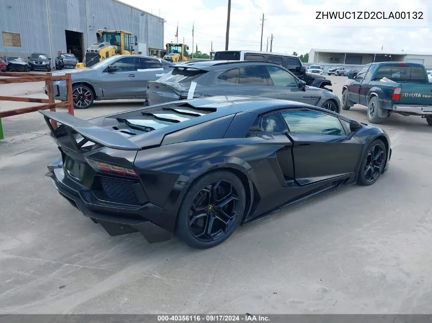 2012 Lamborghini Aventador Lp700-4 VIN: ZHWUC1ZD2CLA00132 Lot: 40356116