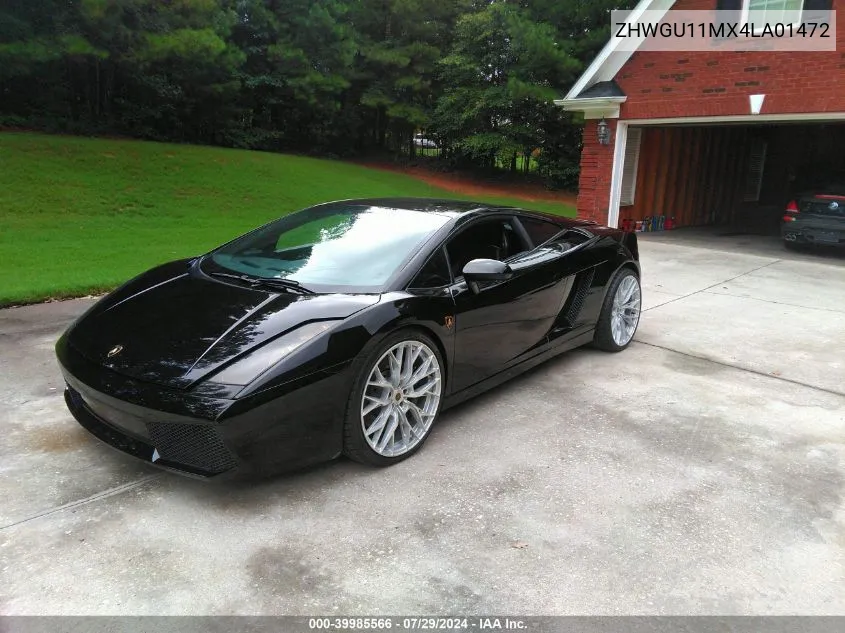 2004 Lamborghini Gallardo VIN: ZHWGU11MX4LA01472 Lot: 39985566