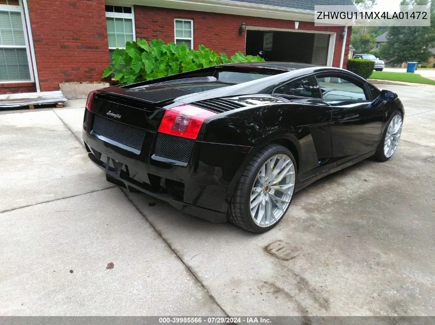 2004 Lamborghini Gallardo VIN: ZHWGU11MX4LA01472 Lot: 39985566