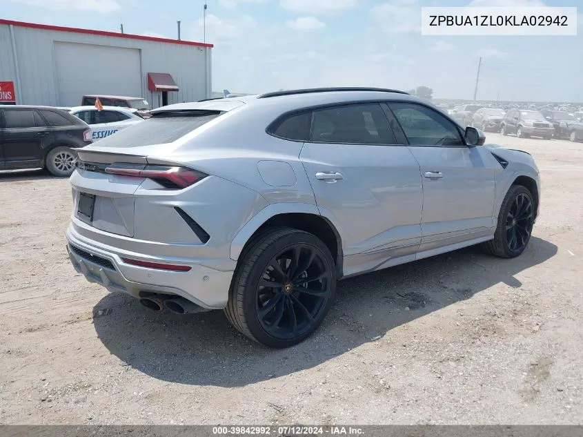 2019 Lamborghini Urus VIN: ZPBUA1ZL0KLA02942 Lot: 39842992