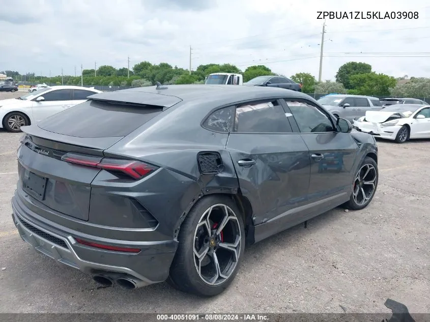 2019 Lamborghini Urus VIN: ZPBUA1ZL5KLA03908 Lot: 40051091