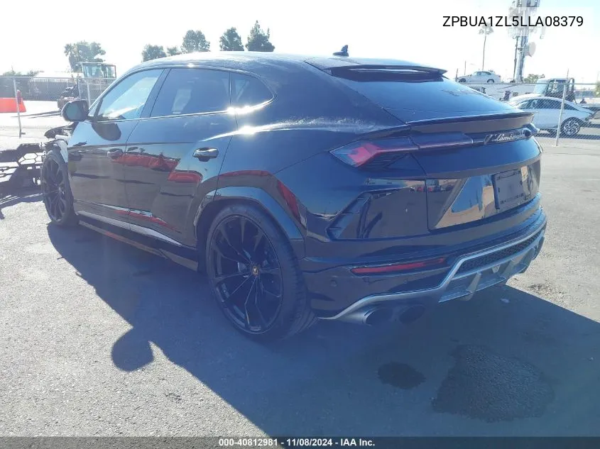 2020 Lamborghini Urus VIN: ZPBUA1ZL5LLA08379 Lot: 40812981