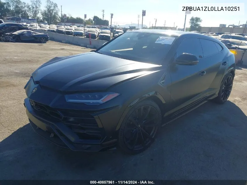 2020 Lamborghini Urus VIN: ZPBUA1ZL0LLA10251 Lot: 40857961