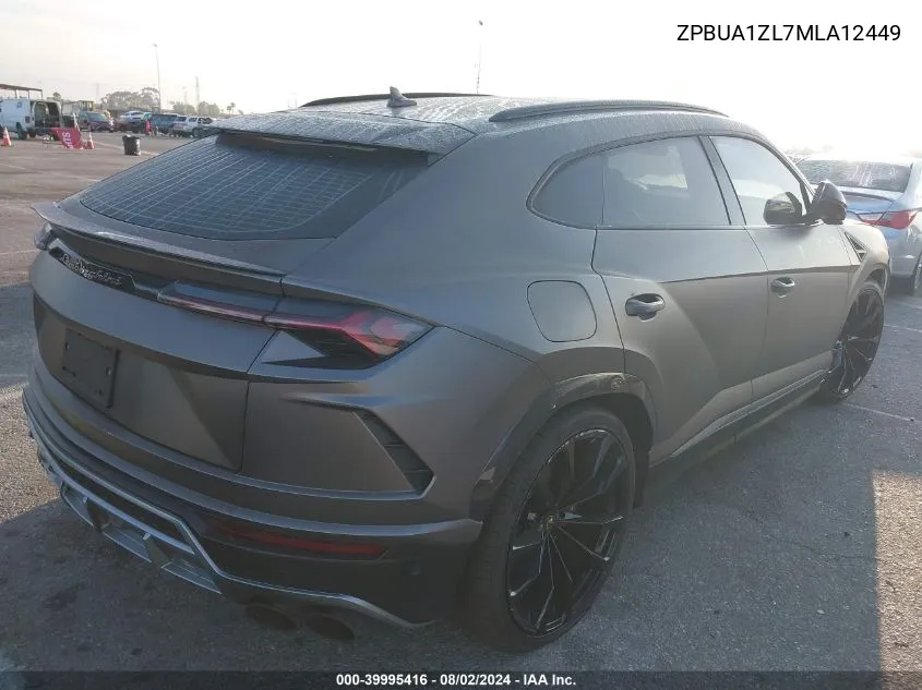 2021 Lamborghini Urus Graphite Capsule/Pearl Capsule VIN: ZPBUA1ZL7MLA12449 Lot: 39995416