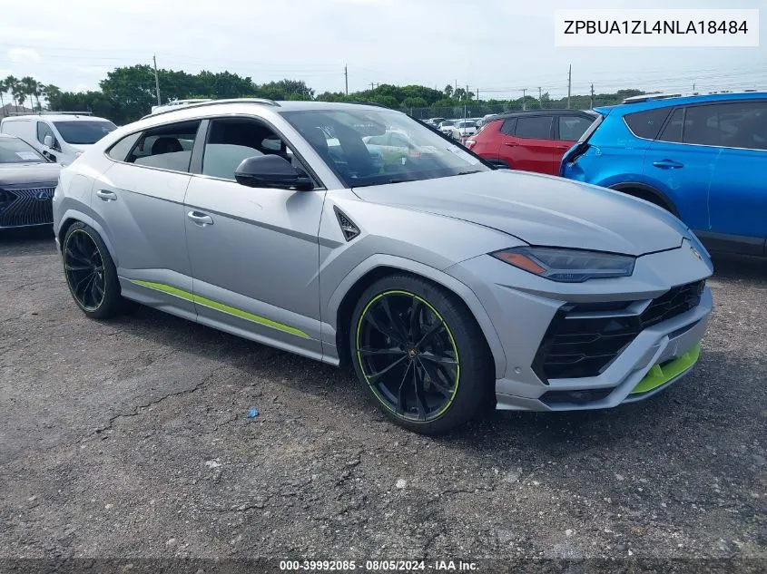 2022 Lamborghini Urus Graphite Capsule/Pearl Capsule VIN: ZPBUA1ZL4NLA18484 Lot: 39992085