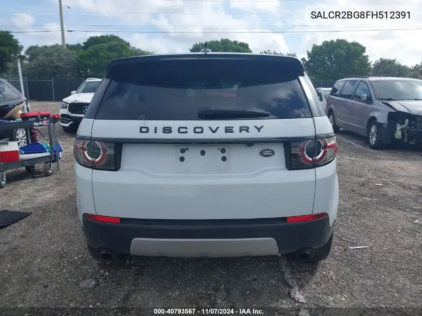 2015 Land Rover Discovery Sport Hse VIN: SALCR2BG8FH512391 Lot: 40793567