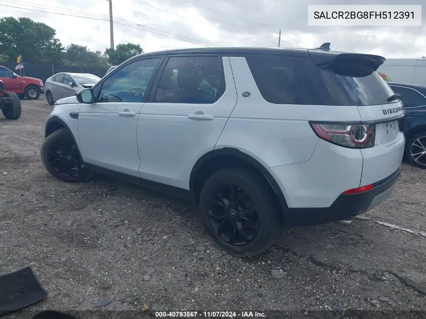 2015 Land Rover Discovery Sport Hse VIN: SALCR2BG8FH512391 Lot: 40793567