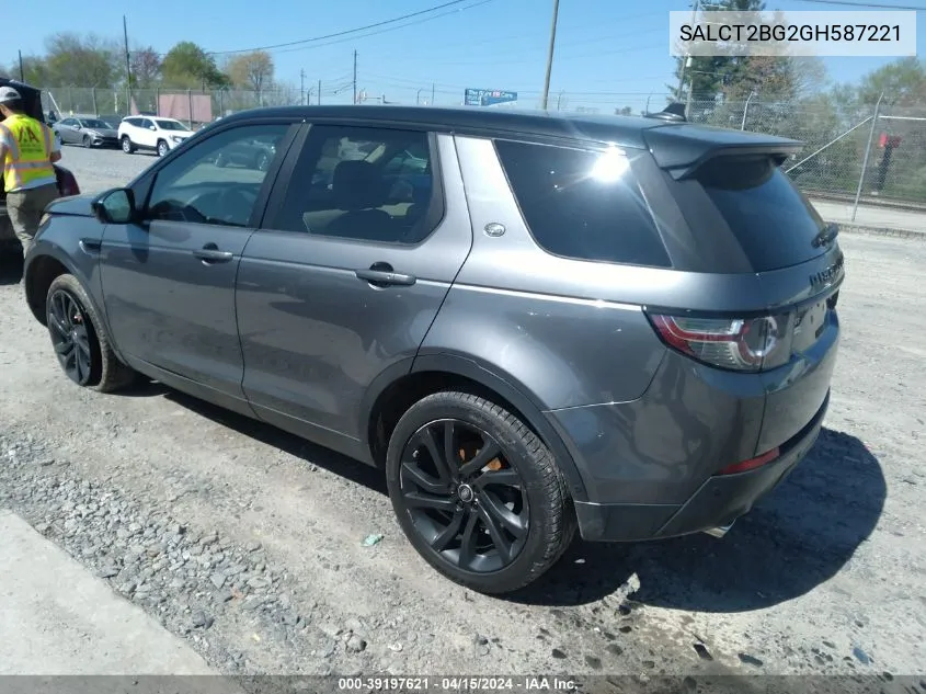 2016 Land Rover Discovery Sport Hse Lux VIN: SALCT2BG2GH587221 Lot: 39197621