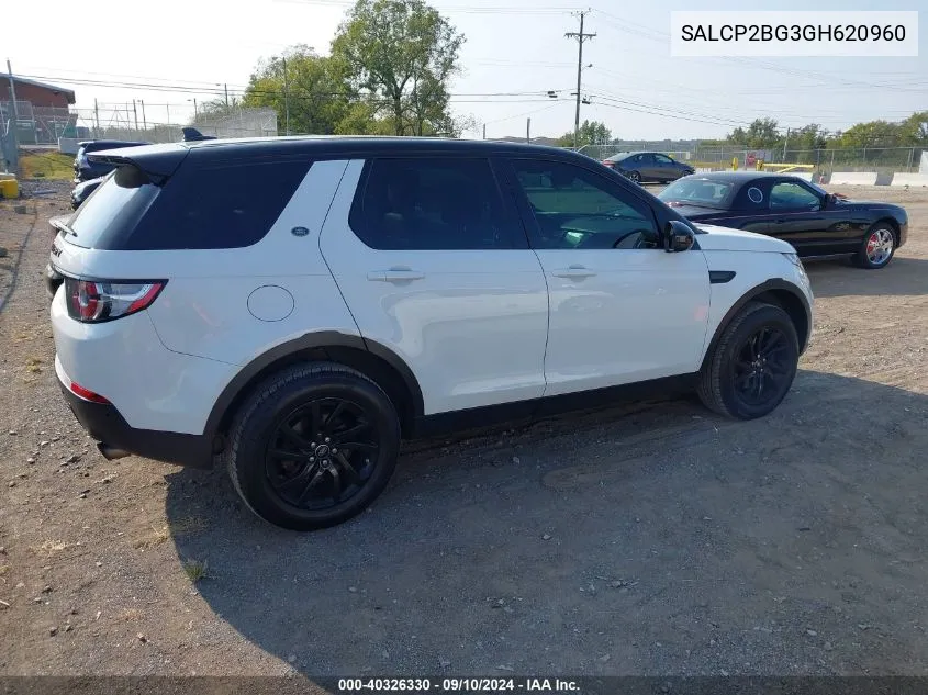 2016 Land Rover Discovery Sport Se VIN: SALCP2BG3GH620960 Lot: 40326330