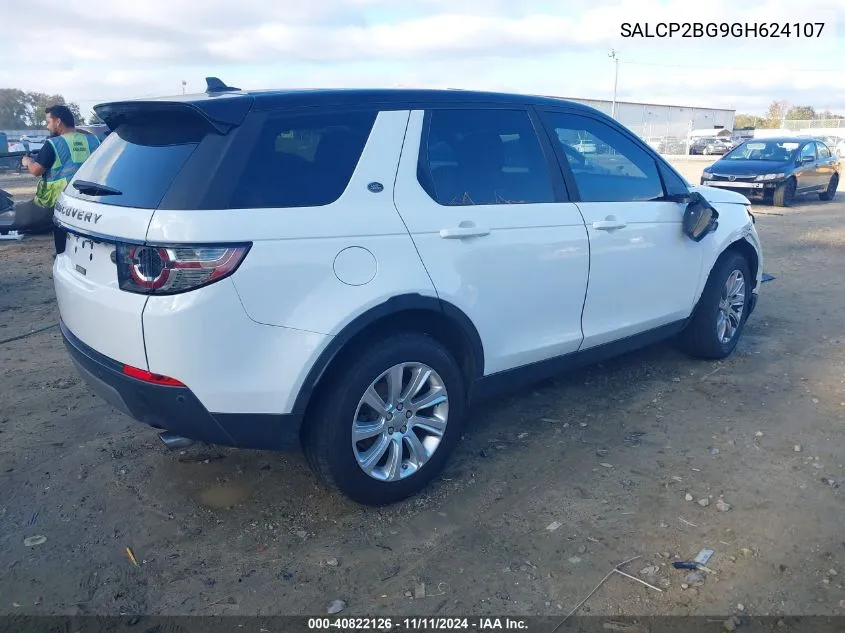 2016 Land Rover Discovery Sport Se VIN: SALCP2BG9GH624107 Lot: 40822126