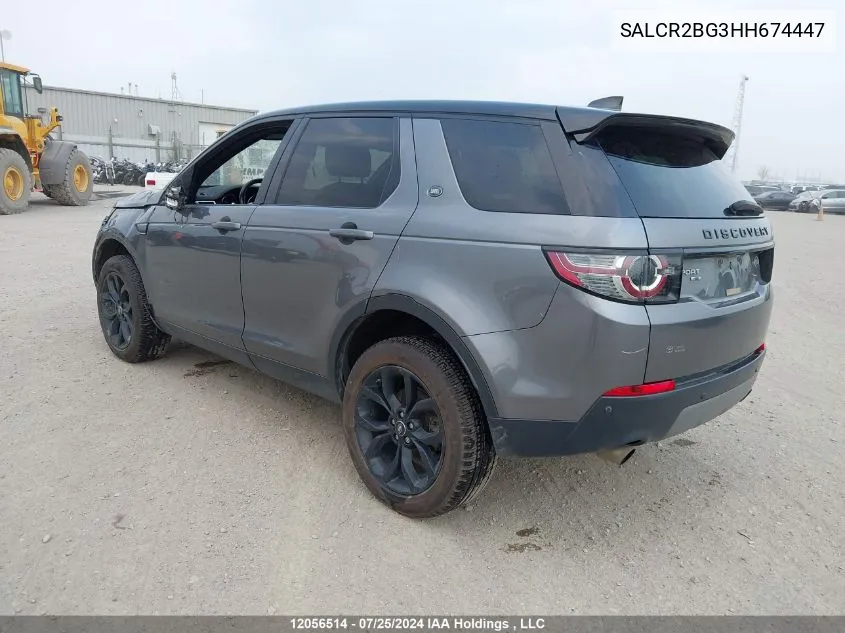 2017 Land Rover Discovery Sport VIN: SALCR2BG3HH674447 Lot: 12056514