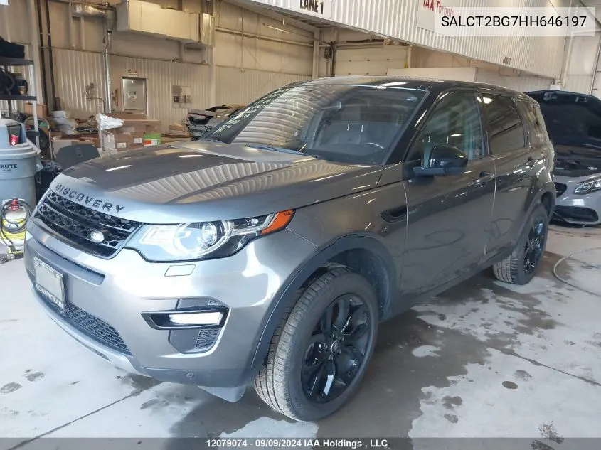 2017 Land Rover Discovery Sport VIN: SALCT2BG7HH646197 Lot: 12079074