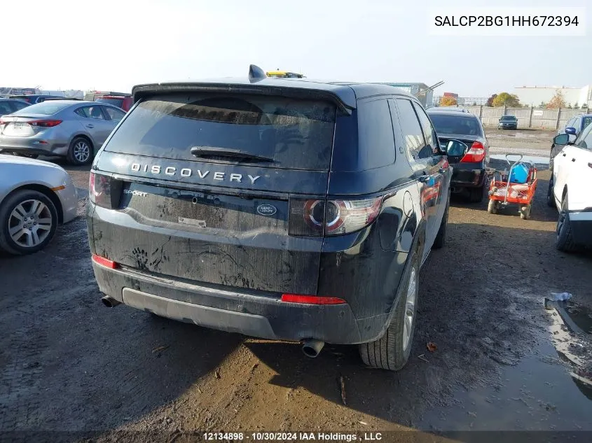 2017 Land Rover Discovery Sport VIN: SALCP2BG1HH672394 Lot: 12134898