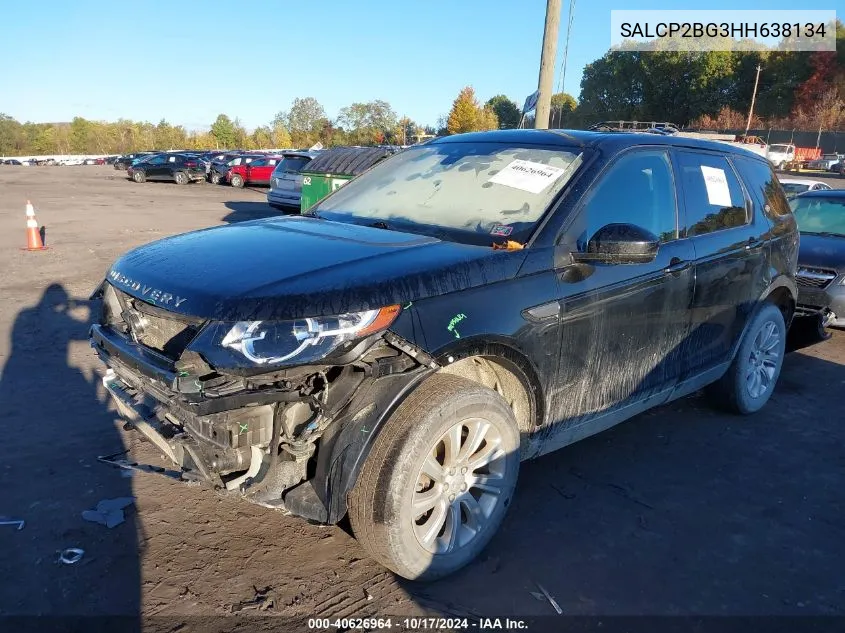 2017 Land Rover Discovery Sport Se VIN: SALCP2BG3HH638134 Lot: 40626964